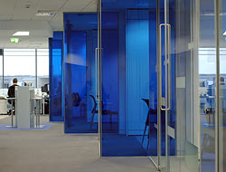 Becton Dickenson glazed partitioning to offices